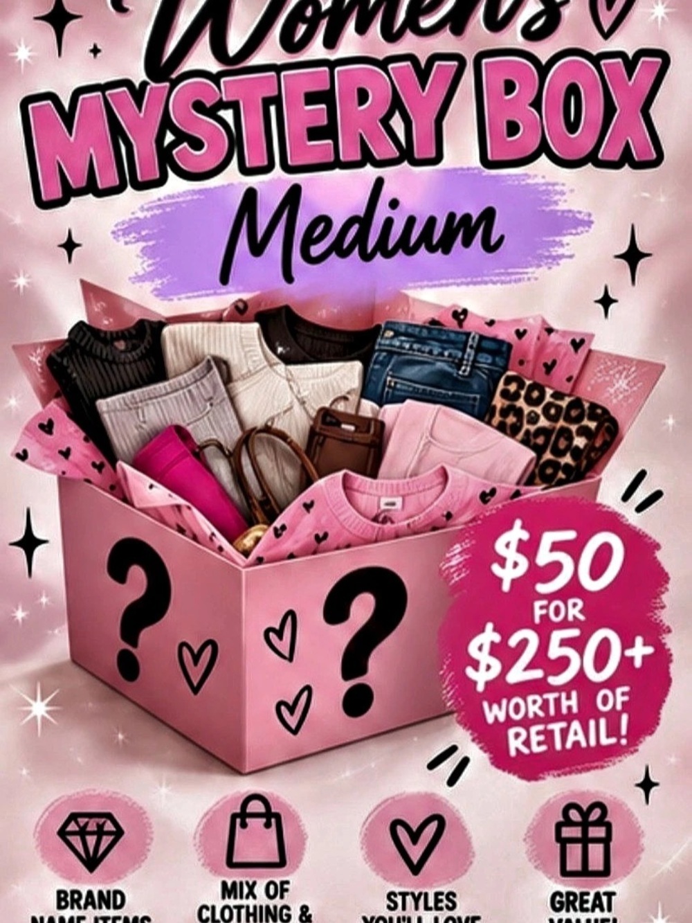 Women's Mystery Box Medium $250+ Value